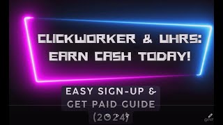 Clickworker amp UHRS EARN CASH TODAY [upl. by Noryd933]