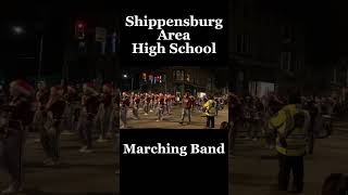 From Shippensburg Pennsylvania the SASHS Marching Band drumline marchingband parade [upl. by Uni]