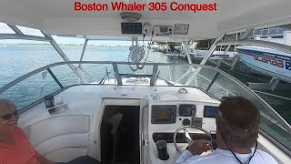 Boston Whaler 305 Conquest Florida Keys Boat Ride [upl. by Anawit]