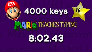 WR Mario Teaches Typing  Castle Level Any 4000 keys [upl. by Abih]