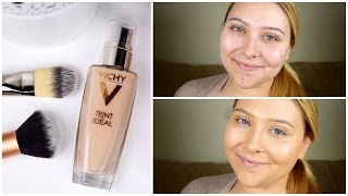 Vichy Teint Ideal Illuminating Foundation First Impression Review [upl. by Darahs]