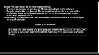 How a Lexical Analyzer works [upl. by Giulio]