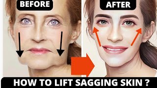 FACE EXERCISES FOR SAGGING SKIN SAGGY CHEEKS JOWLS ANTIAGING  GET RID OF WRINKLES ON FACE [upl. by Nyrehtac64]