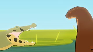 Giant River Otter VS Caiman Alligator Sticknodes [upl. by Odie419]