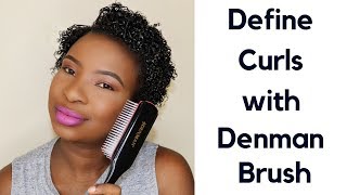 DEFINING CURLS WITH DENMAN BRUSH ON SHORT HAIR  Tondie Phophi [upl. by Lazes229]