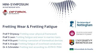 MiniSymposium  Fretting Wear amp Fretting Fatigue [upl. by Tsugua]