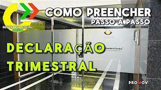 Como preencher Declaração Trimestral  Como registar a Declaração Trimestral 2024  Segurança social [upl. by Statis]