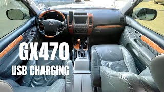 How to Install USB 30 Charger Center Console for Second Row Seating Lexus GX470 Land Cruiser Prado [upl. by Lenoil]