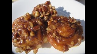 Caramel Pecan Cinnamon Rolls Homemade Sticky Buns Recipe [upl. by Anilemrac901]