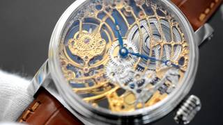 Tourby Art Deco Skeleton High Finish Gold Hand Engraved  genuine ETA Unitas 6498 1 [upl. by Nodnnarb]