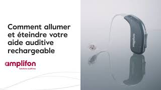 Comment allumer et éteindre votre aide auditive rechargeable Amplifon Widex [upl. by Enyalaj301]