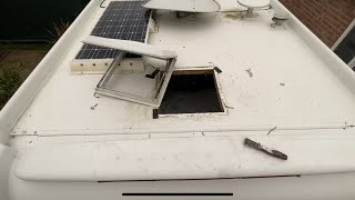 Removing and refitting Omnivent roof light on Motorhome [upl. by Siegler]