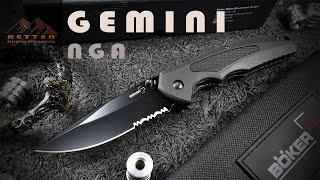 Boker Plus Gemini Nga Navaja Military Tactical Best Folding Army Knife Spring Assisted Unboxing 503 [upl. by Eilraep]