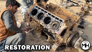 V8 Engine Restoration in 500  How to Rebuild Destroyed Engine with Basic Tools [upl. by Thorfinn]