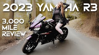 2023 Yamaha R3  3000 Mile Review amp Ride [upl. by Telfer]