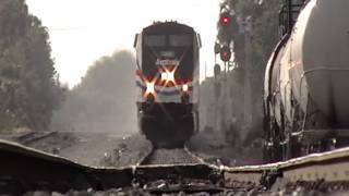 New Amtrak engine over camera 2012 train railway railfans [upl. by Htebasile]