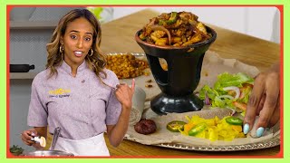 How Traditional Ethiopian Doro Tibs is Made Chicken StirFry [upl. by Alilahk618]