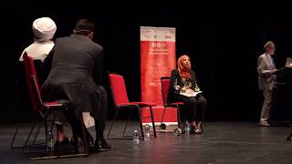 Meeting with Mountains launch at Bradford Literature Festival 2019 Peter Sanders with Habib Ali [upl. by Nilre]