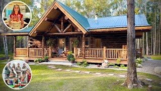 Alaska Log Cabin Family  Landscaping  Fishing  Chinking  Berry picking  Homesteading [upl. by Oirifrop]