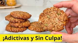 Galletas de avena y frutos secos 💯 saludables SIN HARINA DE TRIGO y Sin Huevo 🥚 [upl. by Culosio253]