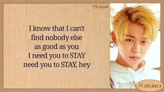 TXT YEONJUN TAEHYUN STAY Lyrics Original  The Kid LAROI Justin Bieber [upl. by Atnomed]