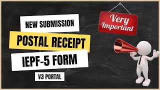 New Postal Receipt in IEPF5 form  New change in IEPF5 form on V3 portal  New update in IEPF 2024 [upl. by Ahsemaj]