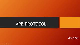 APB PROTOCOL [upl. by Lerret]