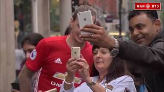 Zlatan Ibrahimovic lookalike Pranks the Streets of Manchester Subscribe [upl. by Ahsein]