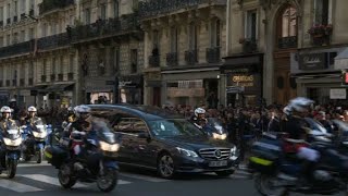 Chirac funeral cortege leaves Les Invalides  AFP [upl. by Eirrab]