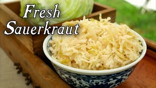 Making Fresh Sauerkraut  18th Century Cooking [upl. by Bulley355]