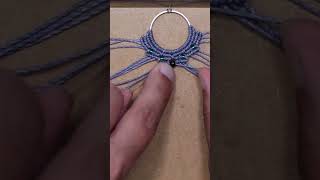 Makramee Ideen Ohrringe mit Metallring macrame makrame diy [upl. by Burdelle]