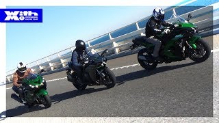 Kawasaki H2SX vs H2 vs ZX14R！街乗り～サーキット～最高速アタック！｜丸山浩の速攻バイクインプレ [upl. by Nalyak]