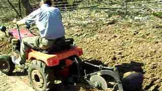 simplicity allis chalmers garden tractor plowing [upl. by Dennett437]