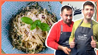 Spaghetti Carbonara Rezept mit Sahne Deutsch [upl. by Atikim]