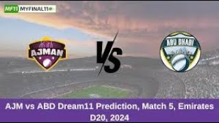 LIVE ABD vs AJM 5th Match Emirates D20 2024 [upl. by Oicanata343]