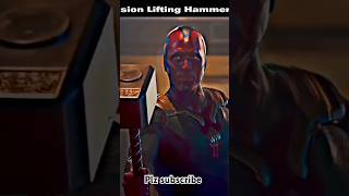 Vision lifting hammer🤯🔥  Avengers Shocked 👀🥵 movieclips foryou avengers marvel viral fyp [upl. by Nedah588]