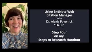 Using EndNote Web Citation Manager [upl. by Ys403]