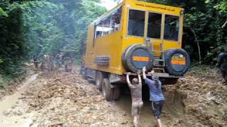 Cameroons Main Road on a Trans Africa Overland Trip [upl. by Yelsnia]