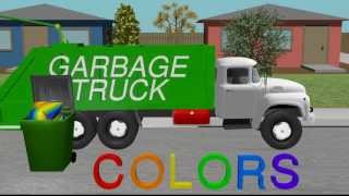 Color Garbage Truck  Learning for Kids [upl. by Trill]