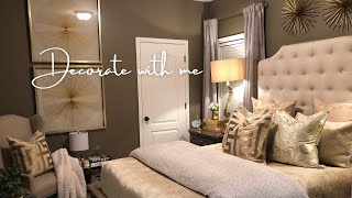 SMALL GLAM BEdROOM DECORATING IDEAS  DECORATE WITH ME [upl. by Rramed407]