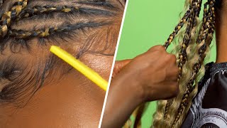 Flip Over Fulani Braids With Curly Hair Tutorial [upl. by Rurik]