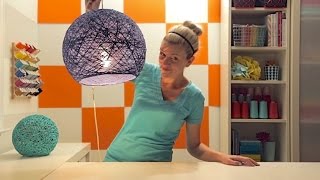 How to make a lampshade lanterns and yarn globes [upl. by Yra]