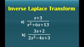 Inverse Laplace Transform Examples  First Shifting Property of Inverse Laplace Transform [upl. by Zeiler799]