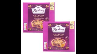 MR KIPLINGS 4 ALL BUTTER MINCE PIES REVIEW [upl. by Benedicta]