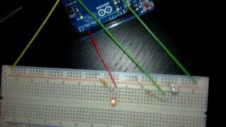 Arduino tutorial 7  Using a photoresistor to dim an LED light [upl. by Stromberg]