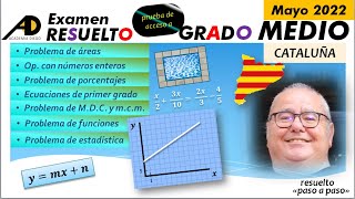 PRUEBA de ACCESO Grado MEDIO CATALUÑA 2022 Ejercicios Resueltos Paso a Paso ACADEMIADIEGO [upl. by Adalard]