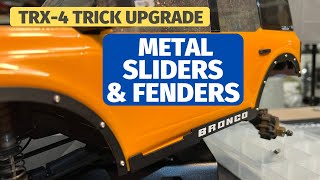 Arrmaparts Traxxas TRX4 Bronco metal sliders and metal fender deletes upgrades and mods [upl. by Eegnat984]