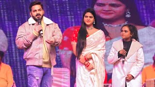 स्टेज पर पहली बार Pawan Singh के साथ Shilpi Raj ने चांदनी सिंह के साथ मचाया धमाल Stage Show 2024 [upl. by Erdman]