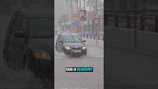 Heavy Rain in Spain 🌧 benidorm spain weather rain storm flood british holiday foryou [upl. by Naman]