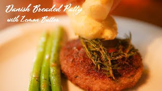 Danish Breaded Patty with Lemon Butter  Danish Summer Recipe [upl. by Nageam]